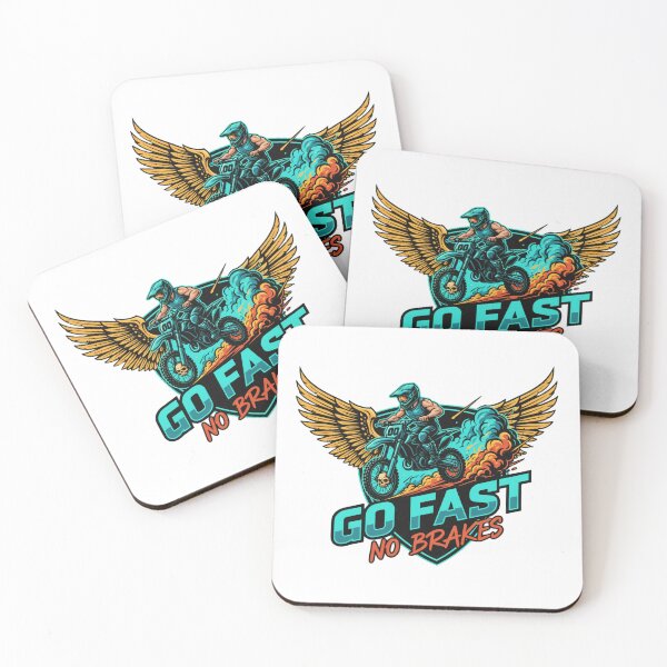 Item preview, Winged Motocross Go Fast No Brakes Enduro Pilot Skull Wings designed and sold by DibuHumor.