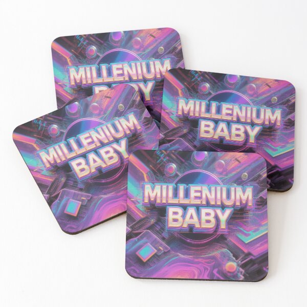 Item preview, MILLENIUM BABY Y2K 2000's Synthwave Design designed and sold by WHITE FLAME PRINTS.