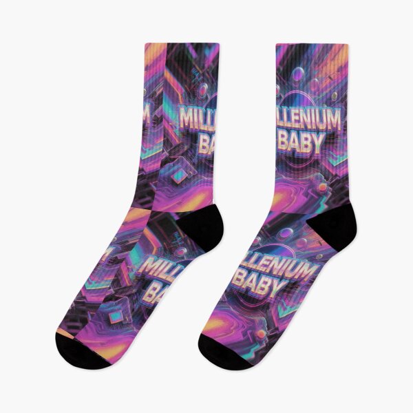 Item preview, MILLENIUM BABY Y2K 2000's Synthwave Design designed and sold by WHITE FLAME PRINTS.