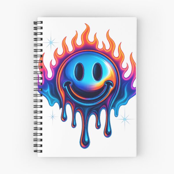 Item preview, Melting Flame Smiley — Y2K Chrome designed and sold by Savannarojas.