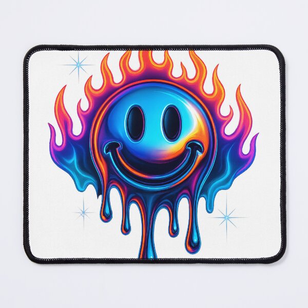 Item preview, Melting Flame Smiley — Y2K Chrome designed and sold by Savannarojas.