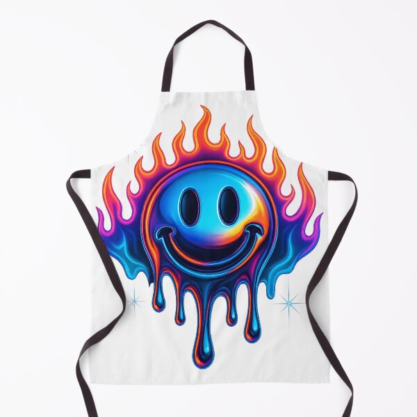 Item preview, Melting Flame Smiley — Y2K Chrome designed and sold by Savannarojas.