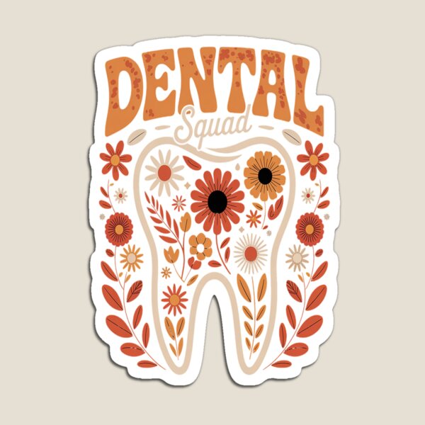 Item preview, Dental Squad Floral Tooth Fall Leaves Dentist Autumn Season designed and sold by VladoZork.