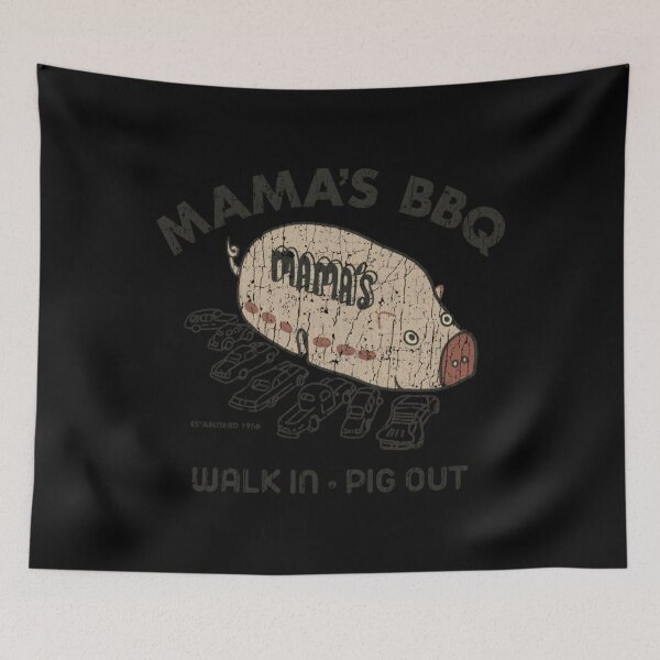 Item preview, Mama’s BBQ — Neighborhood Smokehouse designed and sold by JoaoAlvesSilva.