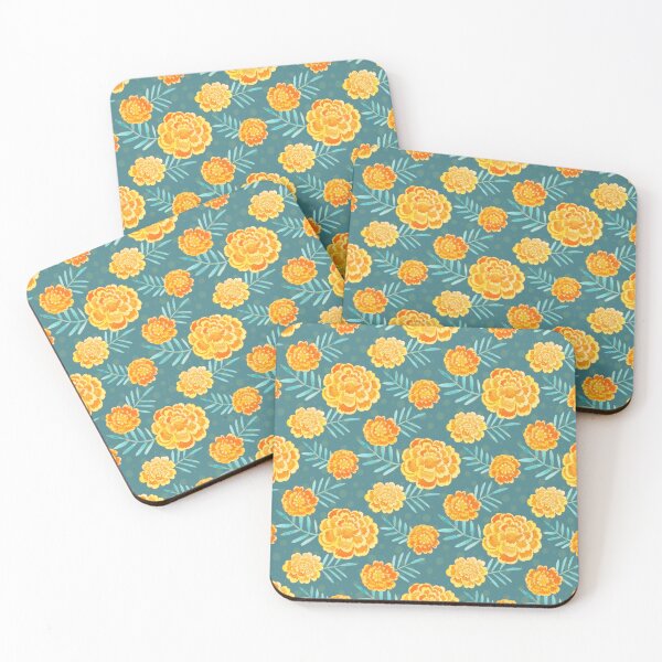 Item preview, Carnations on Blue designed and sold by Jackie Sarah Design.