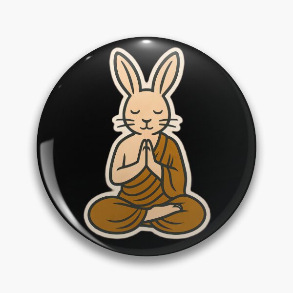 Artikelvorschau, Niedliche Zen-Tiermeditations-Buddha-Kunst: Kaninchen entworfen und verkauft von PinUpPizzazz.