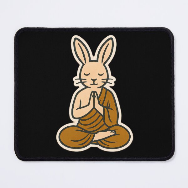 Item preview, Cute Zen Animal Meditation Buddha Art: Rabbit designed and sold by PinUpPizzazz.