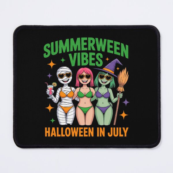 Item preview, Beach Summerween Witch Mummy Halloween in July designed and sold by August4Laughs25.