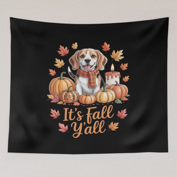 Item preview, Beagle Dog Fall Scarf Dogs Autumn Leaves Pumpkin Spice designed and sold by August4Laughs25.