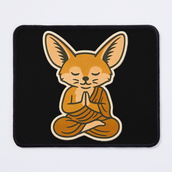 Item preview, Cute Zen Animal Meditation Buddha Art: Fennec Fox designed and sold by PinUpPizzazz.