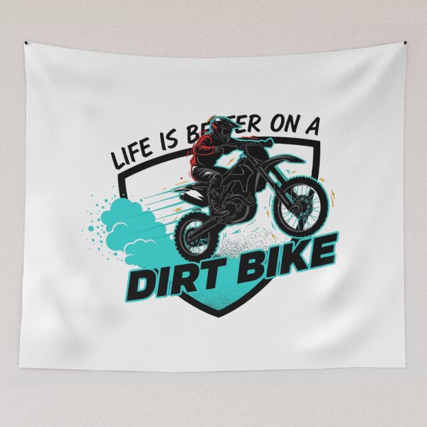 Item preview, Life Is Better On A Dirt Bike Motocross Enduro Rider Speed Offroad Logo designed and sold by DibuHumor.
