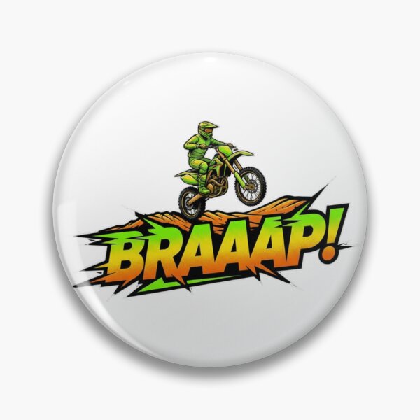 Item preview, BRAAAP! Neon Motocross Rider Enduro Dirt Bike Speed Onomatopoeia designed and sold by DibuHumor.