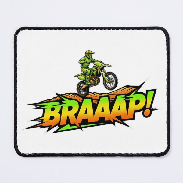 Item preview, BRAAAP! Neon Motocross Rider Enduro Dirt Bike Speed Onomatopoeia designed and sold by DibuHumor.