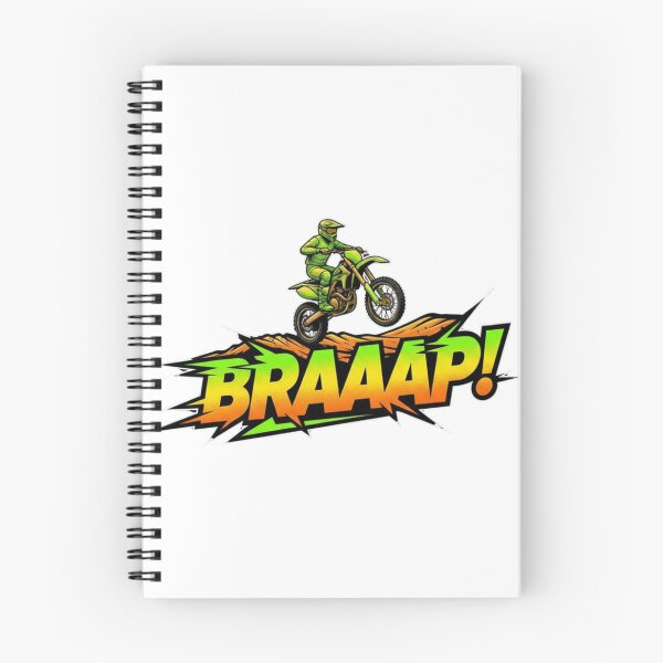 Item preview, BRAAAP! Neon Motocross Rider Enduro Dirt Bike Speed Onomatopoeia designed and sold by DibuHumor.