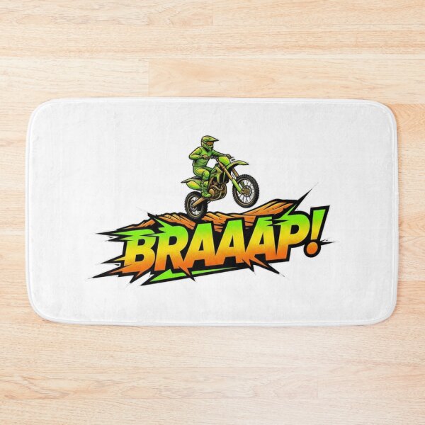 Item preview, BRAAAP! Neon Motocross Rider Enduro Dirt Bike Speed Onomatopoeia designed and sold by DibuHumor.