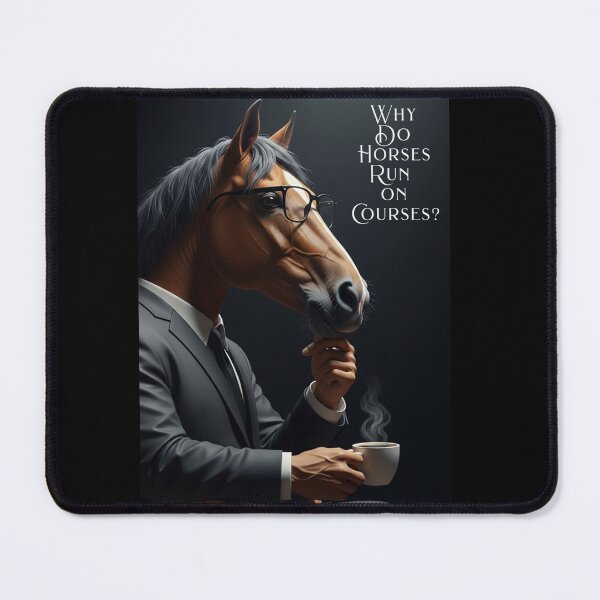 Item preview, Philosophical Horse with Coffee: “Why Do Horses Run on Courses?” designed and sold by OLOstudio.