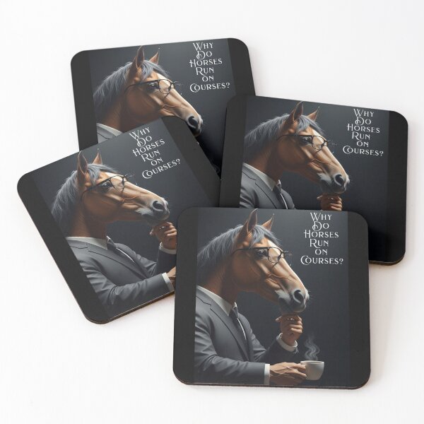 Item preview, Philosophical Horse with Coffee: “Why Do Horses Run on Courses?” designed and sold by OLOstudio.