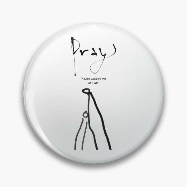 Item preview, Pray: Please Accept Me as I Am (Minimalist Line Art) designed and sold by Red Onion.