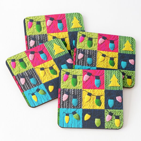 Item preview, Patchwork Christmas Tree Lights - Christmas Night designed and sold by scicilysimonee.