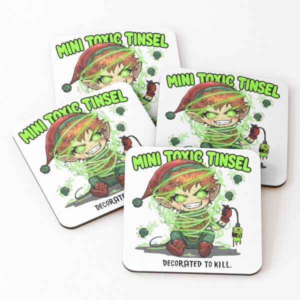 Item preview, Mini Toxic Tinsel V2 – Chibi Radioactive Christmas Elf Graffiti Design designed and sold by Snackwear Apparel.
