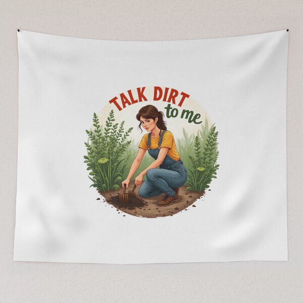 Item preview, A woman digging in a vegetable garden designed and sold by BDLdesigns.