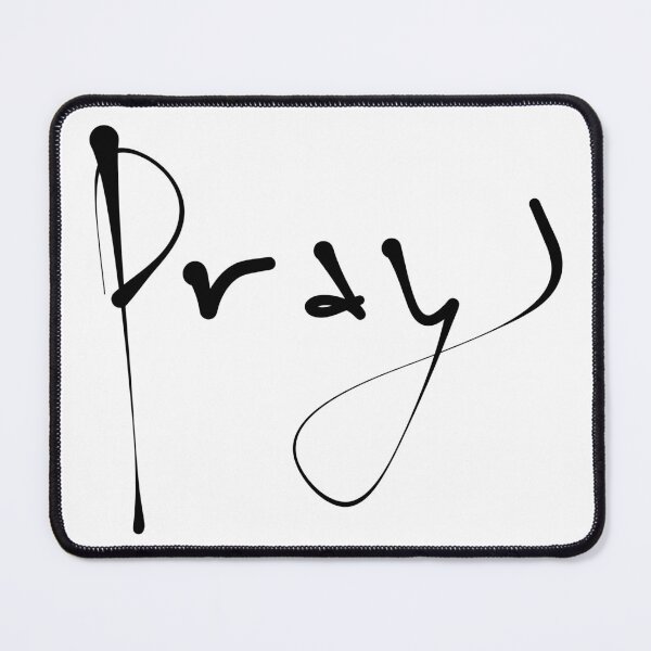 Item preview, Expressive 'Pray' Brush Script Typography,English Chritrianity Calligraphy designed and sold by Red Onion.