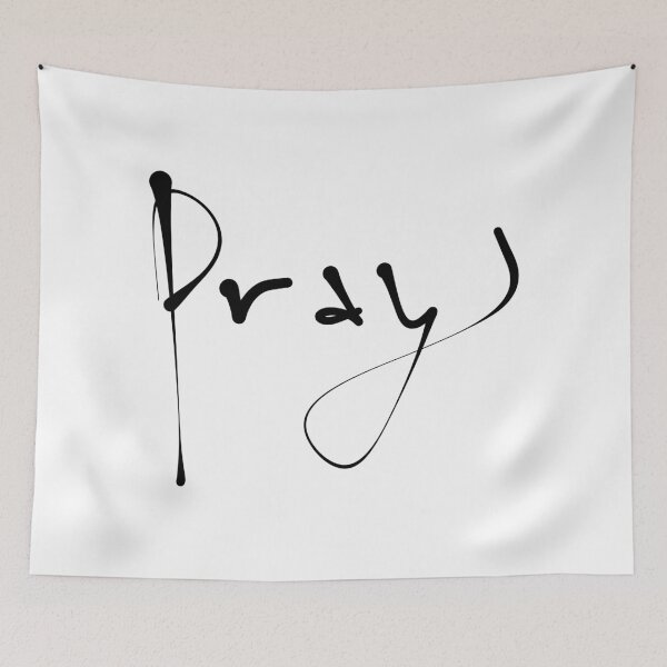Item preview, Expressive 'Pray' Brush Script Typography,English Chritrianity Calligraphy designed and sold by Red Onion.