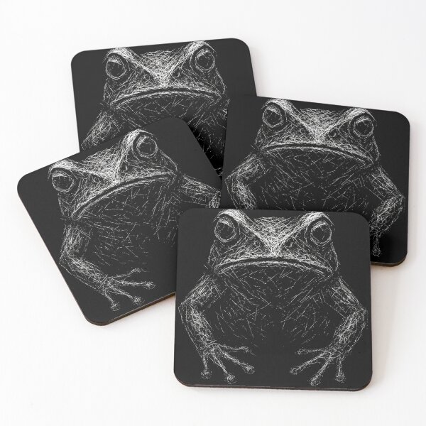 Item preview, Grungy Eerie Frog — Gothic Amphibian Linework designed and sold by Mortisigil.