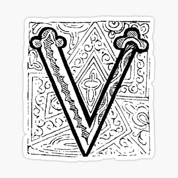 Item preview, Beveled-Alphabet-Letter-V designed and sold by ArnulfKessl.