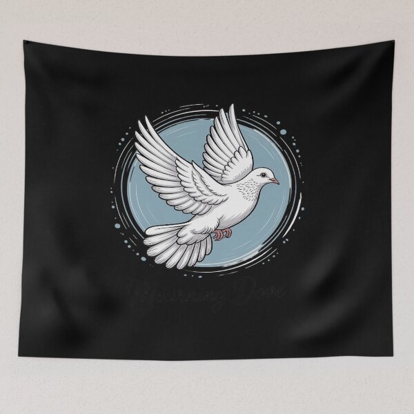 Item preview, Beautiful Flying Peaceful White Mourning Dove Bird designed and sold by August4Laughs25.