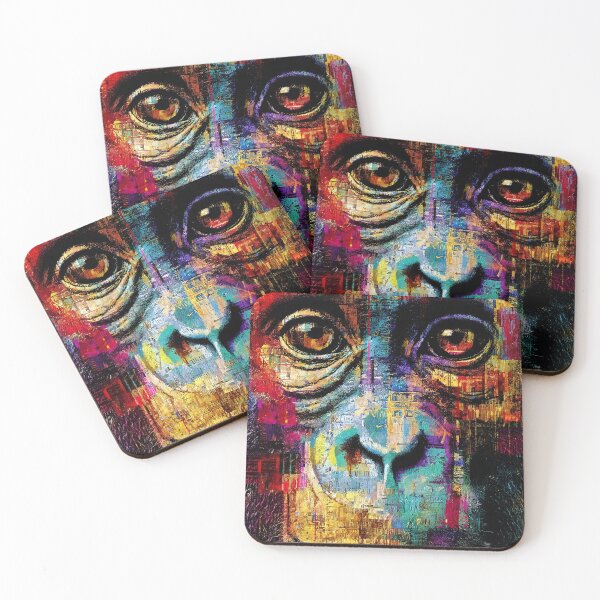 Item preview, Colorful Primate Portrait designed and sold by Savannah Gibbs.