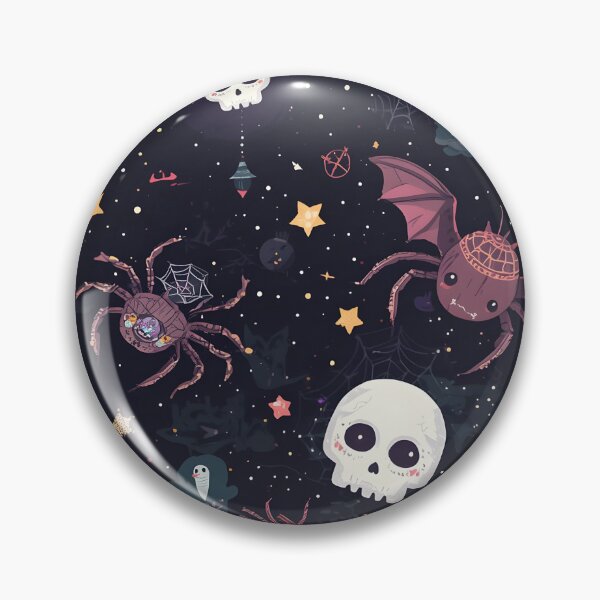 Item preview, Dark Whimsical Halloween: Spooky Night Sky Pattern designed and sold by MoonlitDoodles1.