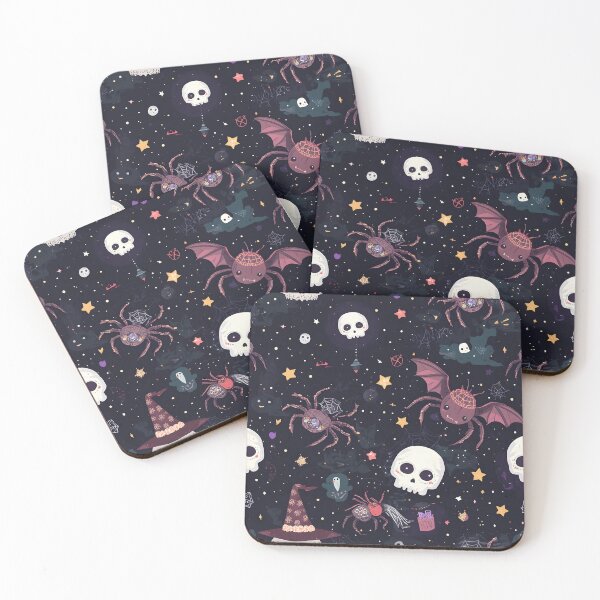 Item preview, Dark Whimsical Halloween: Spooky Night Sky Pattern designed and sold by MoonlitDoodles1.