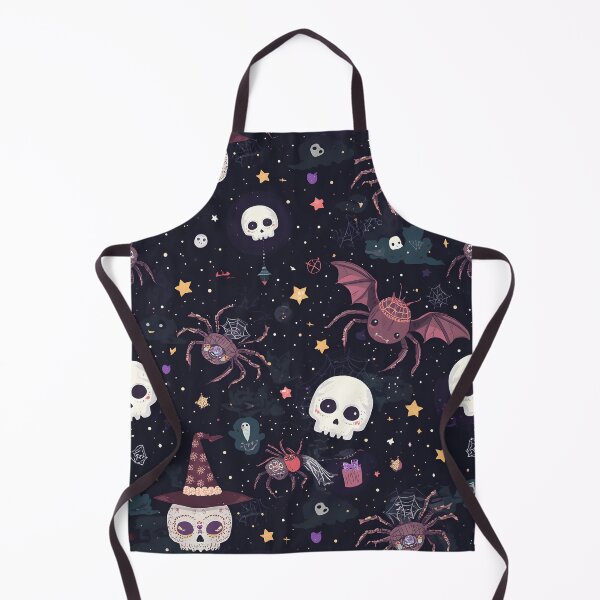 Item preview, Dark Whimsical Halloween: Spooky Night Sky Pattern designed and sold by MoonlitDoodles1.