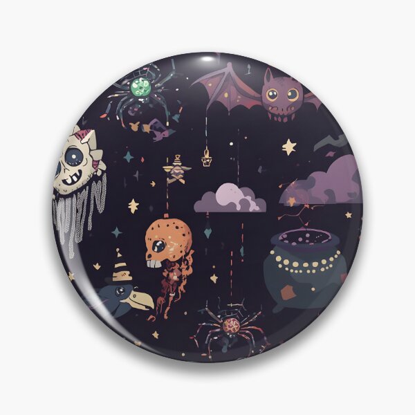 Item preview, Dark Goth Spooky Night: Raven and Skulls Pattern designed and sold by MoonlitDoodles1.