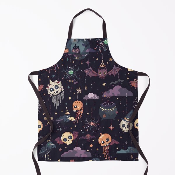 Item preview, Dark Goth Spooky Night: Raven and Skulls Pattern designed and sold by MoonlitDoodles1.