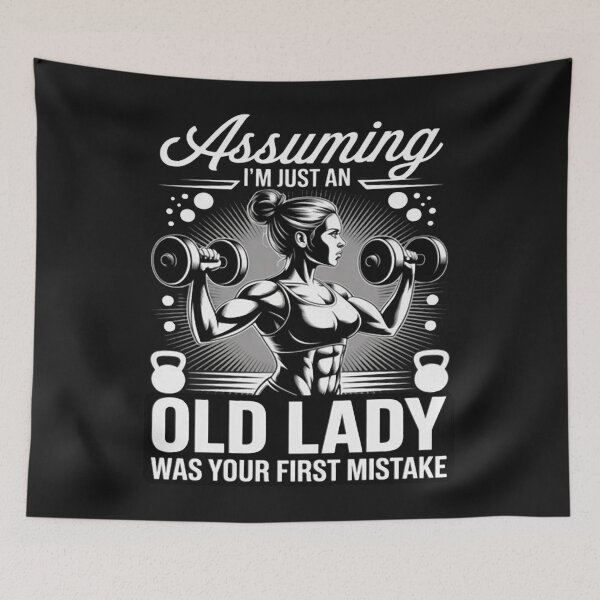 Item preview, Gym Lifting Weights Women Old Lady Workout Fitness designed and sold by StacyAntunez6.