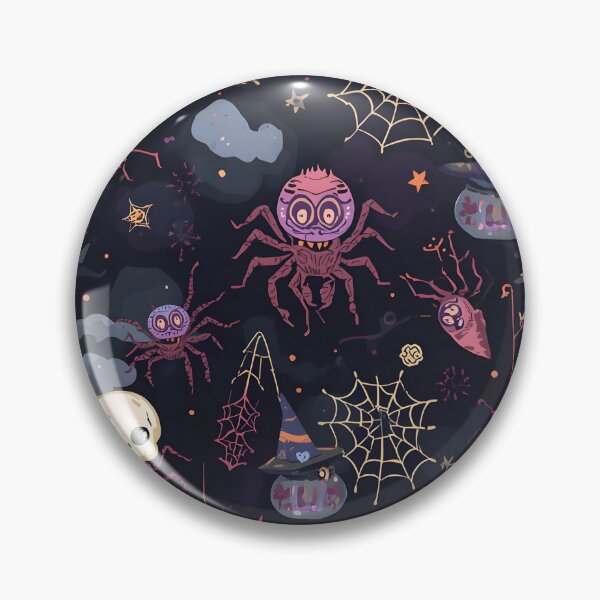 Item preview, Neo-Gothic Halloween: Spider and Skull Chaos Pattern designed and sold by MoonlitDoodles1.