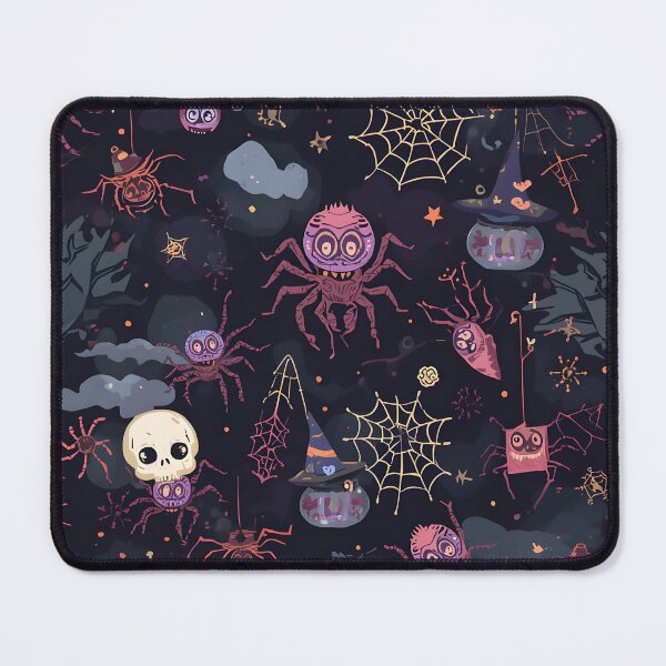 Item preview, Neo-Gothic Halloween: Spider and Skull Chaos Pattern designed and sold by MoonlitDoodles1.