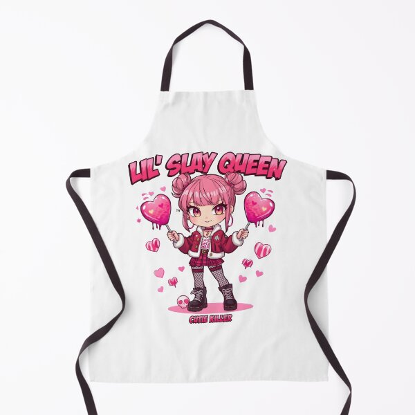 Item preview, Lil’ Slay Queen – Chibi Punk Mrs. Claus with Heart-Shaped Knife Lollipops | Cute Horror Christmas Art designed and sold by Snackwear Apparel.