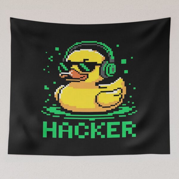 Item preview, Hacker Cyber Security Pixel Art Duck Hacking Programmer designed and sold by ChristopherMil6.