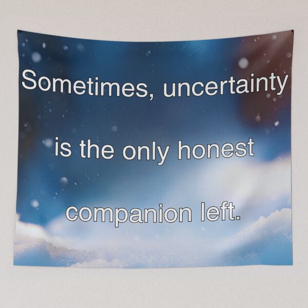 Item preview, Sometimes , uncertainty is the only honest companion left.  designed and sold by vagar.