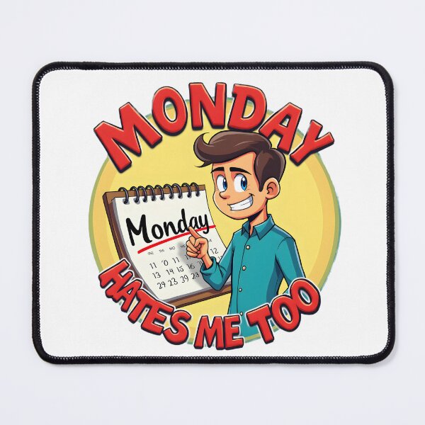 Item preview, A Man crossing out Monday on a calendar designed and sold by BDLdesigns.