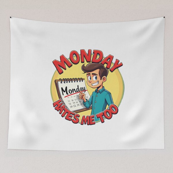 Item preview, A Man crossing out Monday on a calendar designed and sold by BDLdesigns.