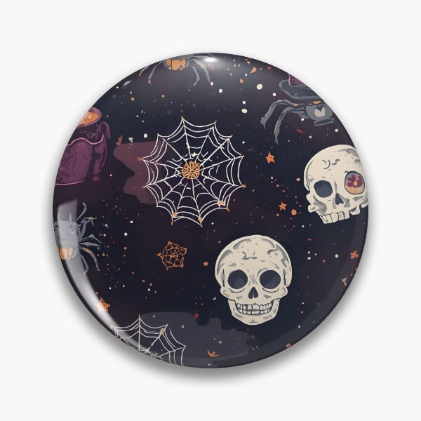 Item preview, Dark Enchanted Halloween: Skulls and Ravens Pattern designed and sold by MoonlitDoodles1.