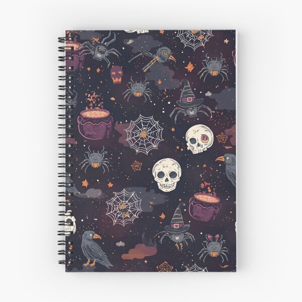 Item preview, Dark Enchanted Halloween: Skulls and Ravens Pattern designed and sold by MoonlitDoodles1.