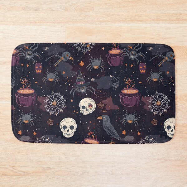 Item preview, Dark Enchanted Halloween: Skulls and Ravens Pattern designed and sold by MoonlitDoodles1.