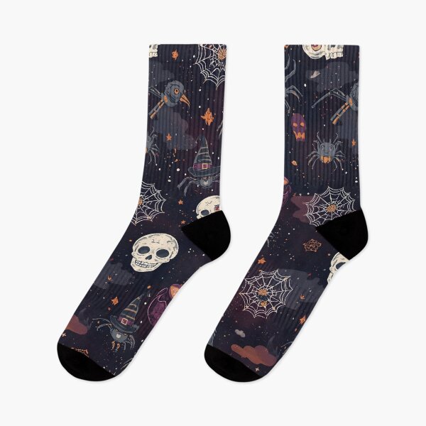 Item preview, Dark Enchanted Halloween: Skulls and Ravens Pattern designed and sold by MoonlitDoodles1.