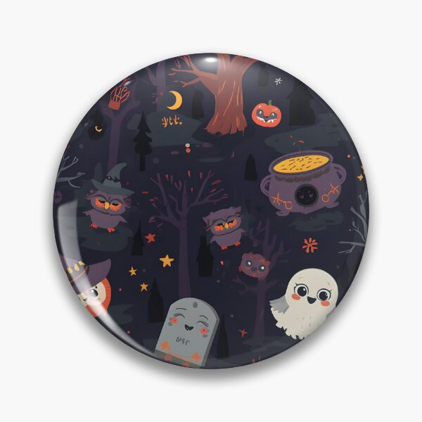 Item preview, Spooky Woodland Critters: Cute Forest Halloween Pattern designed and sold by MoonlitDoodles1.