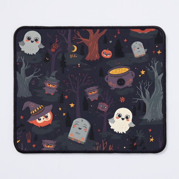 Item preview, Spooky Woodland Critters: Cute Forest Halloween Pattern designed and sold by MoonlitDoodles1.